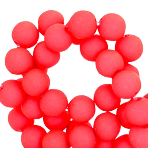 6 MM ACRYL KRALEN BRIGHT CORAL RED