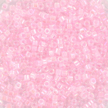 Miyuki delica's 11/0 - pink lined ab crystal DB0055