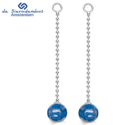 Lapis Lazuli oorhanger - 925 zilver